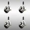 Service Caster 3 Inch 316SS Soft Rubber Swivel 3/4 Inch Expanding Stem Caster Set Brake SCC SCC-SS316EX20S314-SRS-TLB-34-4 - alternate 1